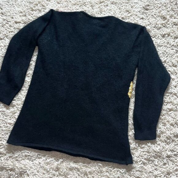 Vintage In Charge Sequin Cosmic Star Moon Silk Angora, and Lambswool Sweater Wom - Picture 9 of 12